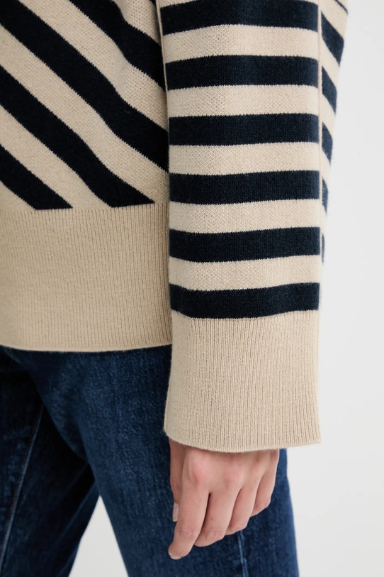 BOSS sweter wełniany 50542884 beżowy