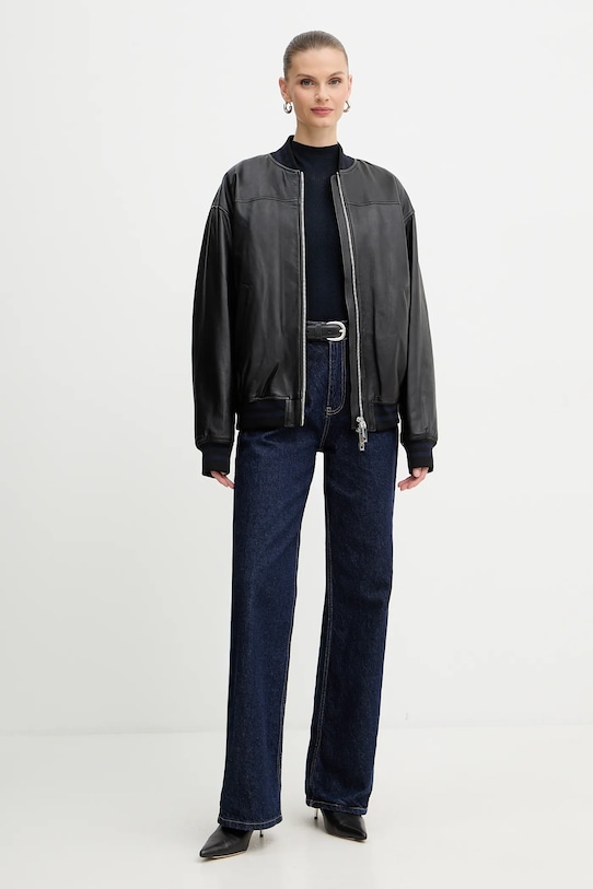 BOSS tricou de lână 50542885 bleumarin AW25