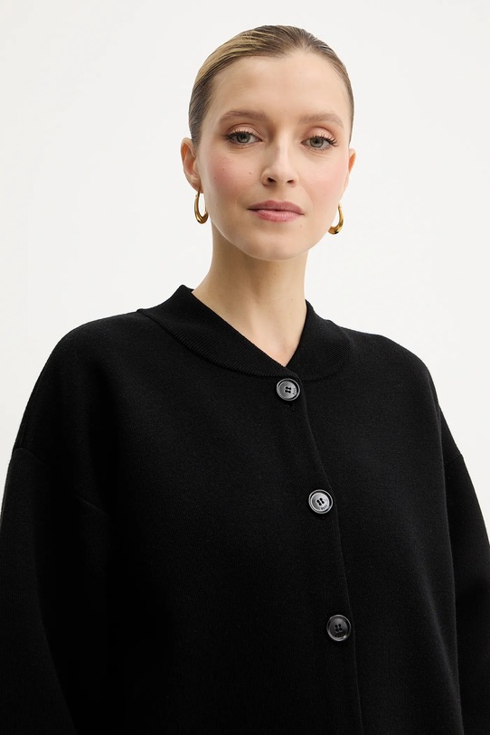 BOSS kardigan wełniany czarny 50543544