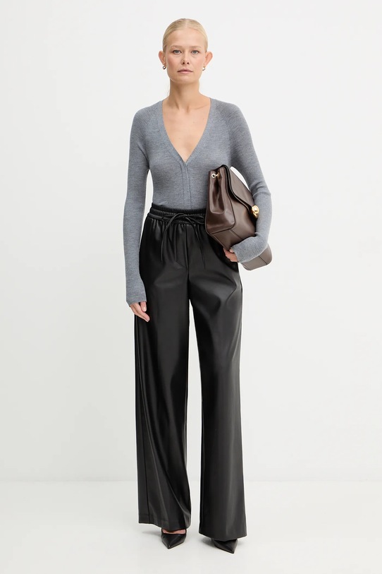 Vlnený kardigán BOSS 50544904 sivá AW25