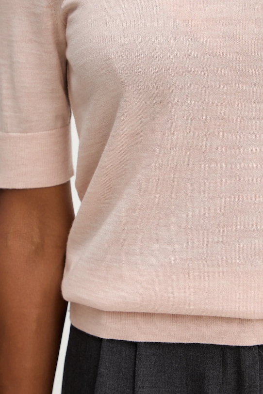 Шерстяная футболка BOSS 50544996 оранжевый