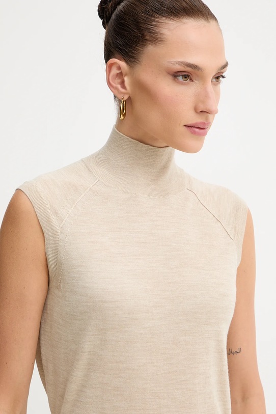 BOSS vestă de lână bej 50544998