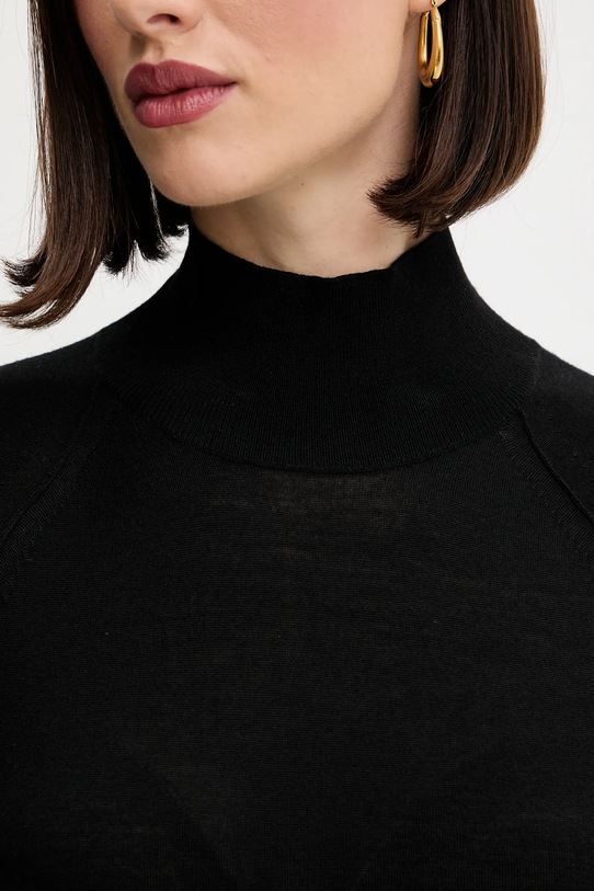 Μάλλινο γιλέκο BOSS 50544998 μαύρο