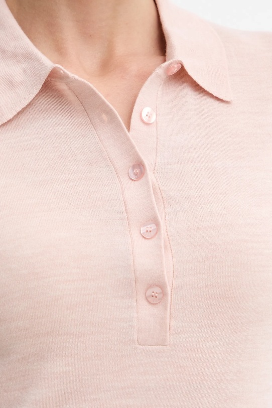 BOSS polo wełniane 50545015 pomarańczowy