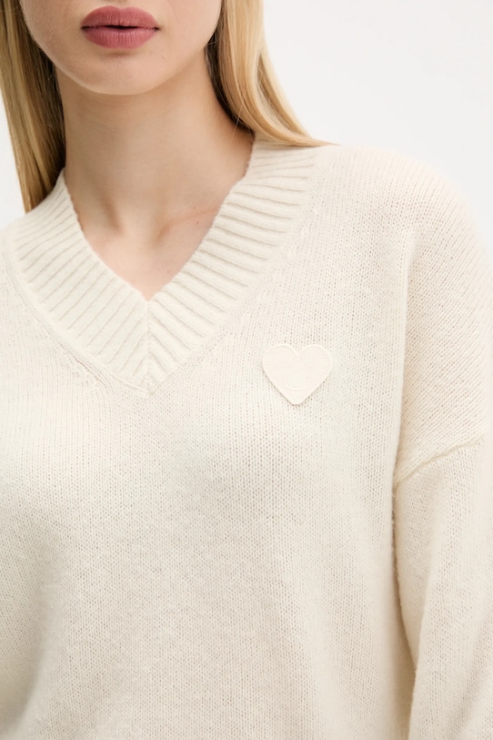 Вълнен пуловер Hugo Blue 50543059 бежов