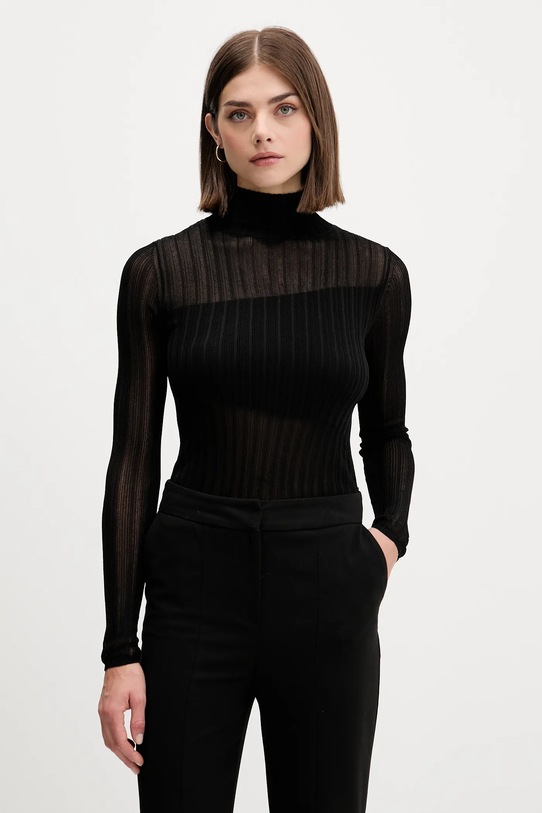 HUGO pulover subtiri negru 50542650
