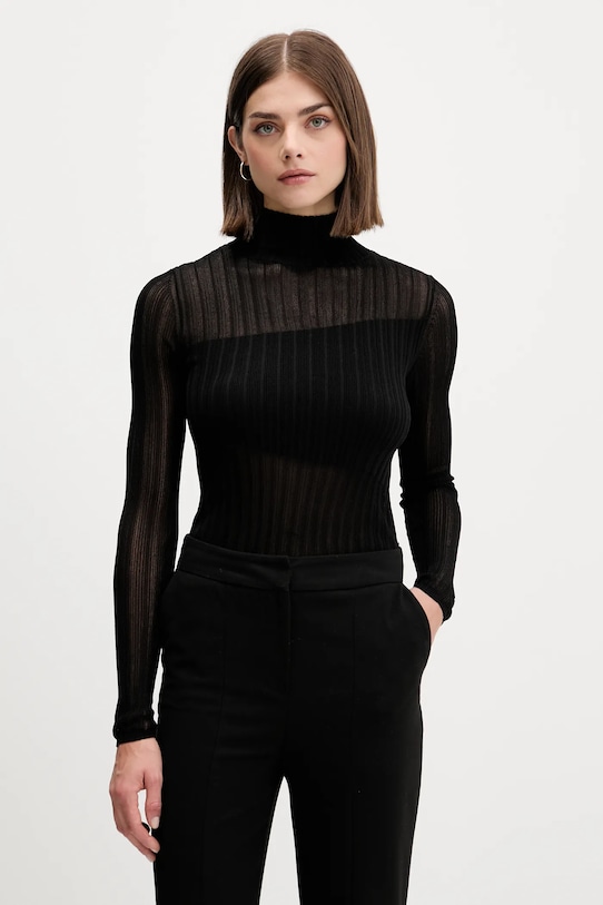 HUGO pulover subtiri negru 50542650