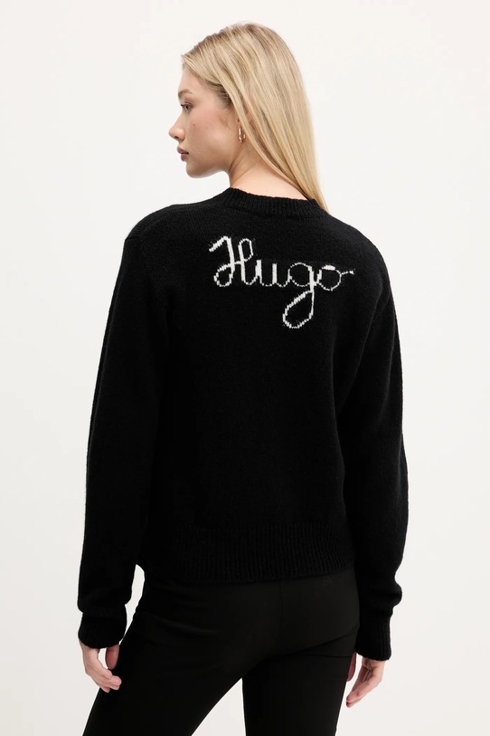 Îmbrăcăminte HUGO pulover de lână 50545092 negru