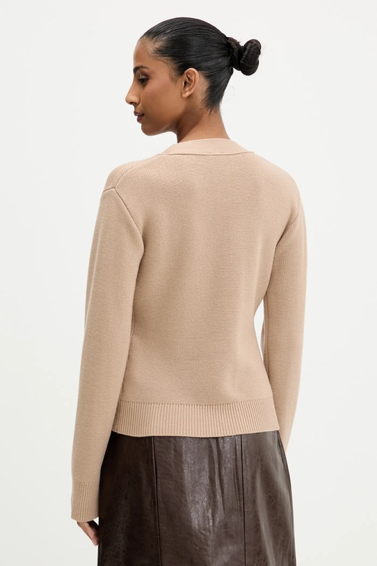 Odzież HUGO kardigan z wełną 50545141 beżowy