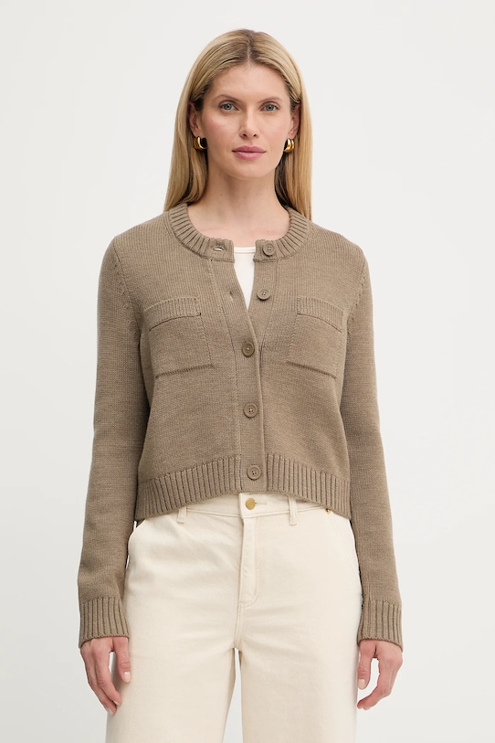 Vlněný kardigan MICHAEL Michael Kors vlna béžová MT561BDF2G