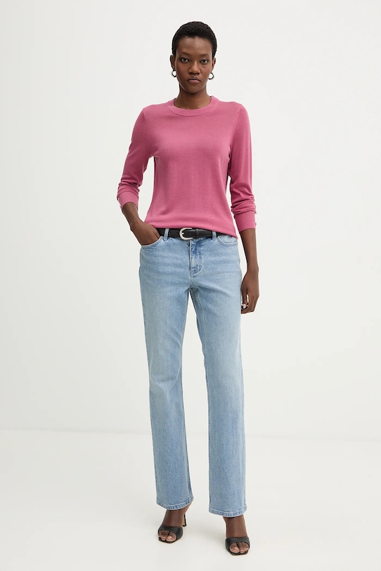 MICHAEL Michael Kors sweter wełniany MT5619D4VR różowy AW25