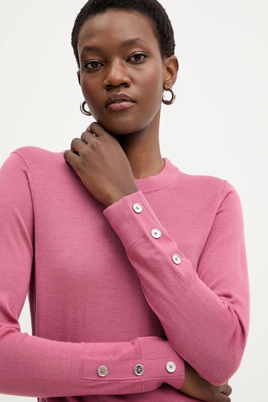 MICHAEL Michael Kors sweter wełniany różowy MT5619D4VR