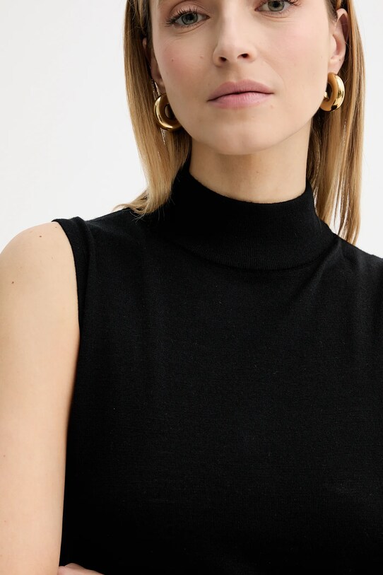 Vlněná vesta MICHAEL Michael Kors MT561904VR černá