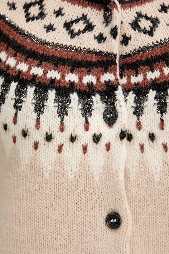 Kardigan s příměsí vlny Weekend Max Mara CABIRIA 2525346033600 béžová