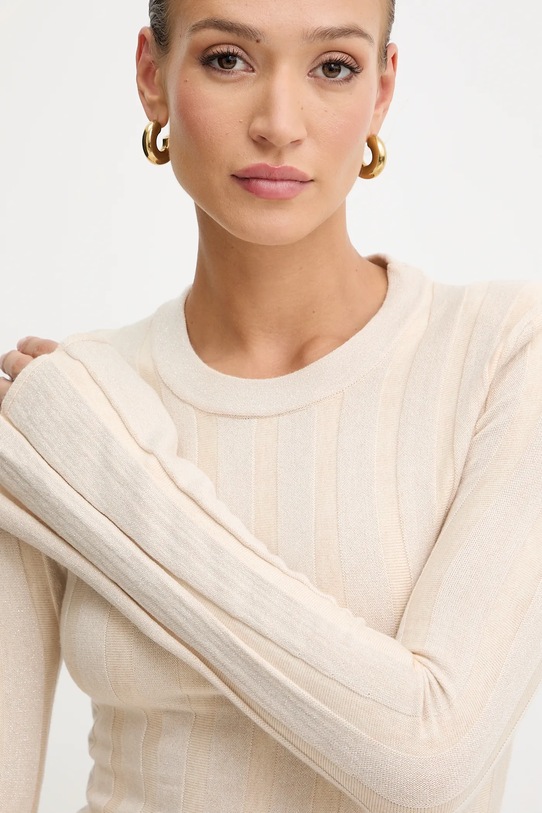 Guess sweter z domieszką wełny GEMMA beżowy W5YR13.Z3OT0