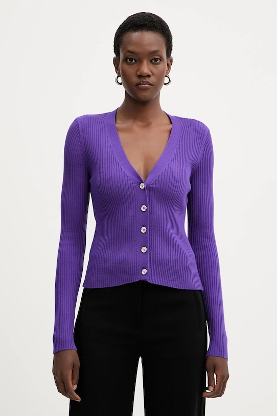 Pinko cardigan din amestec de lână uni violet 105506.A18M