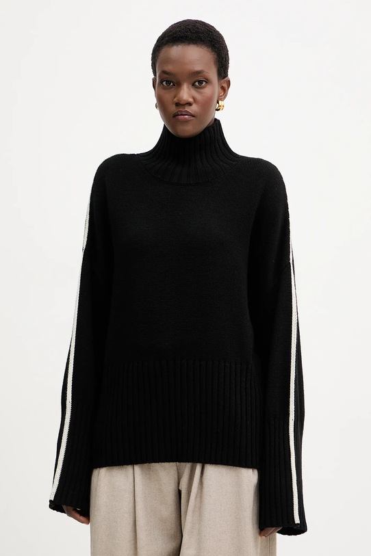 Pinko sweter wełniany wełna czarny 105396.A2PL