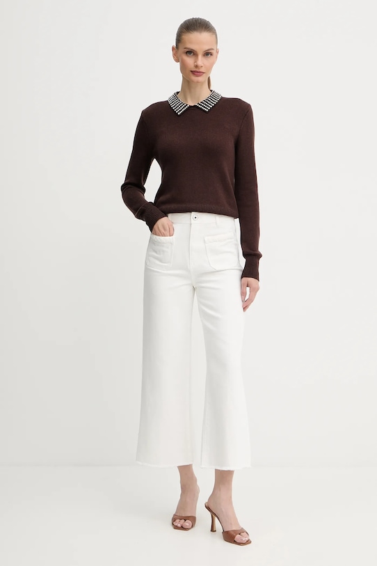 Pulover s primesjo volne Pinko 105530.A2S4 rjava AW25