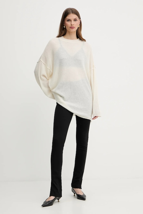 Pinko pulover de lână 105749.A2UN bej AW25