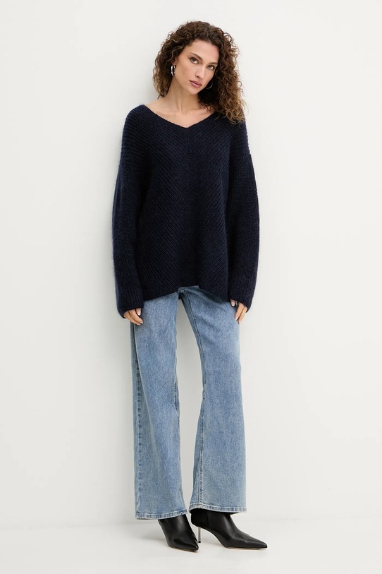 Μάλλινο πουλόβερ Pinko 105564.A2S5 σκούρο μπλε AW25