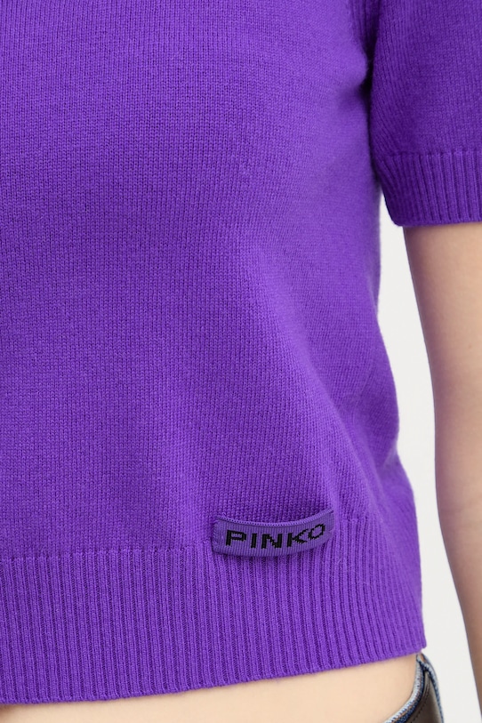 Вовняне поло Pinko 105450.A2Q9 фіолетовий
