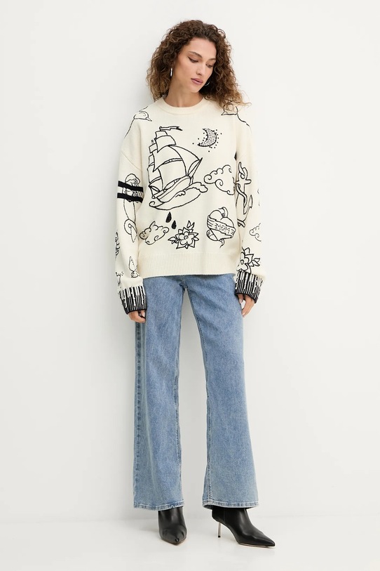 Pulover s primesjo volne Pinko 105427.A2PK bež AW25