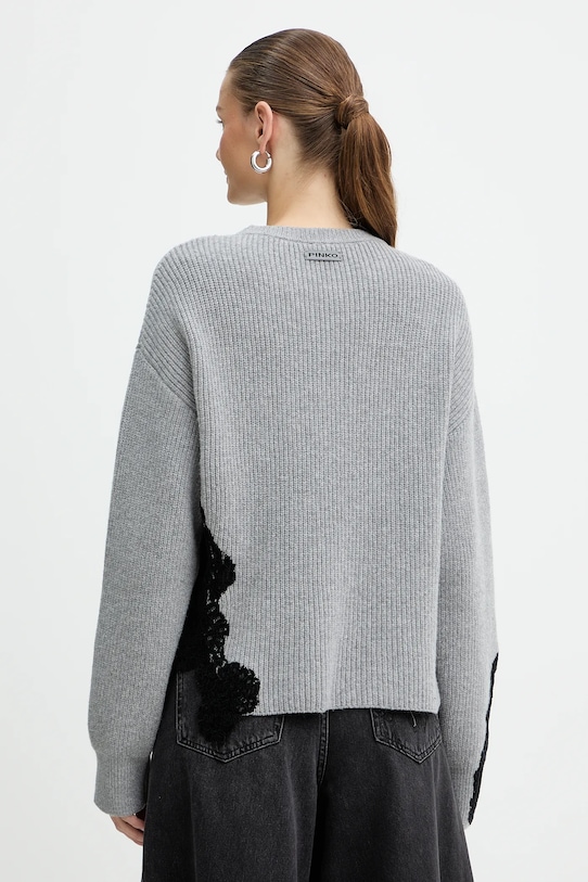 Oblečenie Sveter s prímesou vlny Pinko 105505.A2R1 sivá