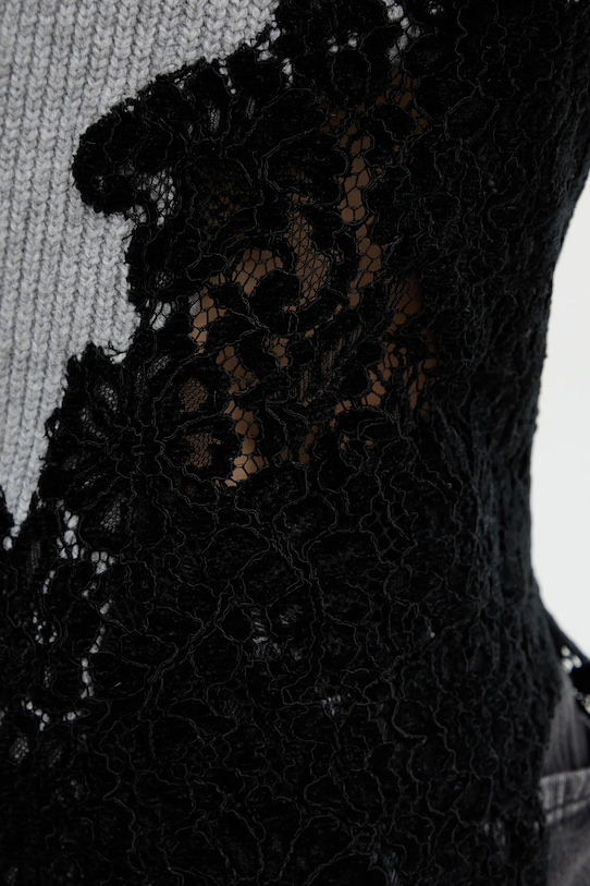 Sveter s prímesou vlny Pinko 105505.A2R1 sivá