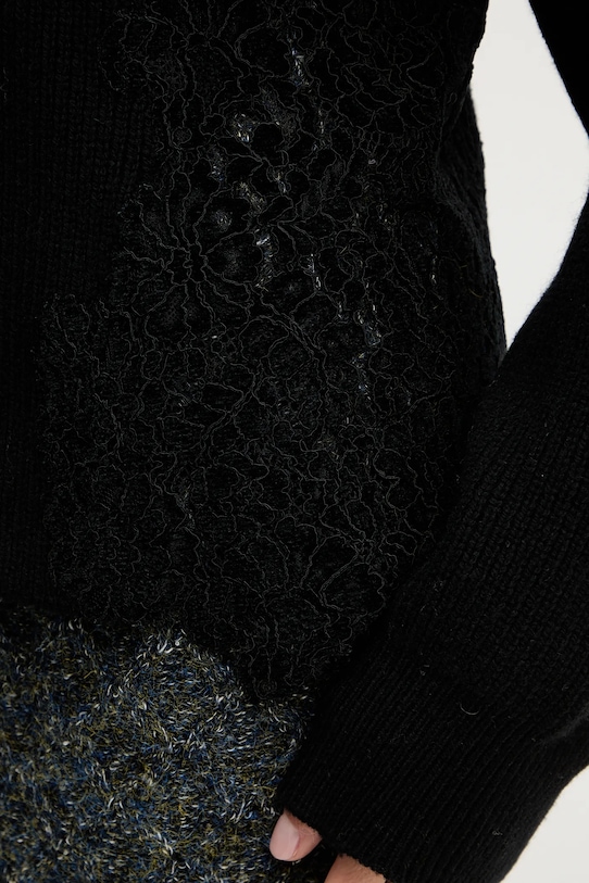 Pinko sweter z dodatkiem wełny 105505.A2R1 czarny