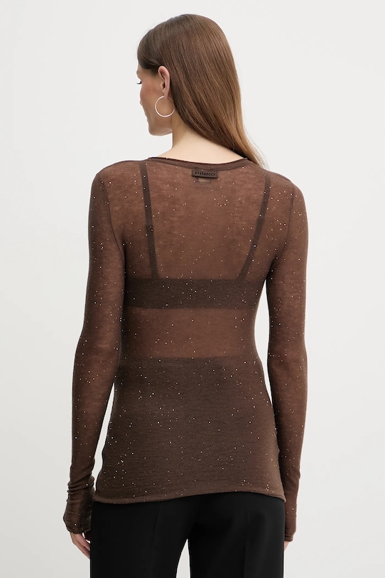 Oblečenie Ľanový sveter Pinko 105398.A2PM hnedá