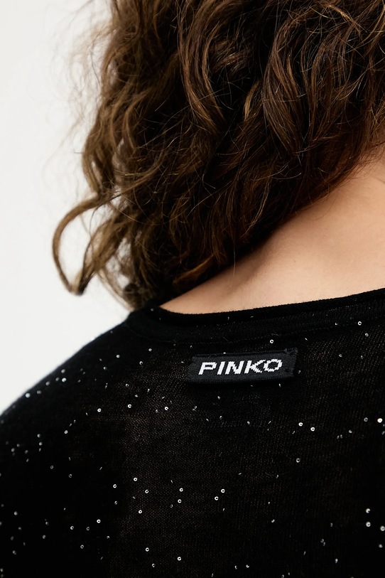 Ленен пуловер Pinko 105398.A2PM черен