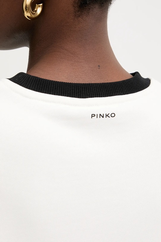 Βαμβακερή μπλούζα Pinko 105609.A2TD λευκό