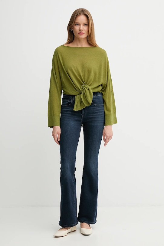 Свитер с шерстью United Colors of Benetton 109PD10E1 зелёный AW25