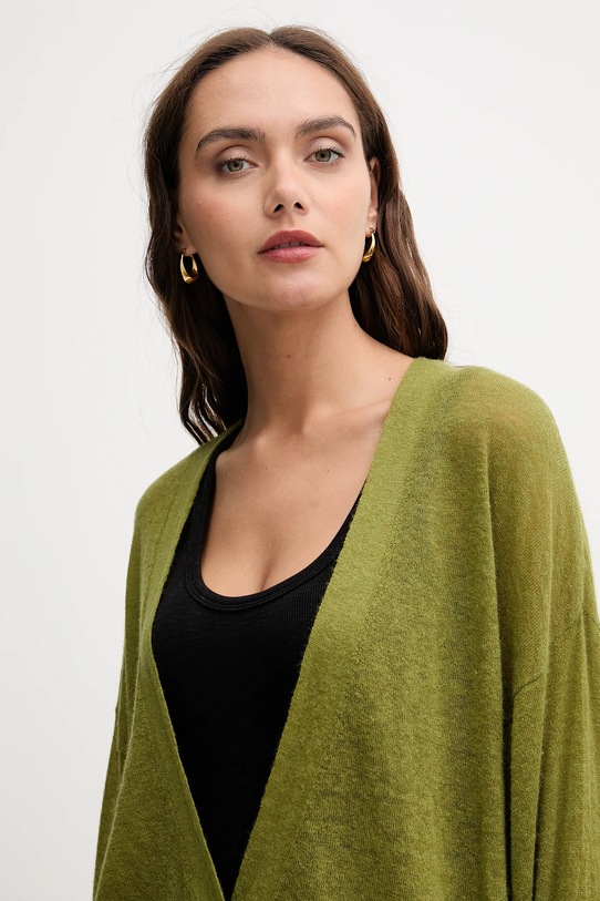 United Colors of Benetton kardigan z wełną zielony 109PD6056