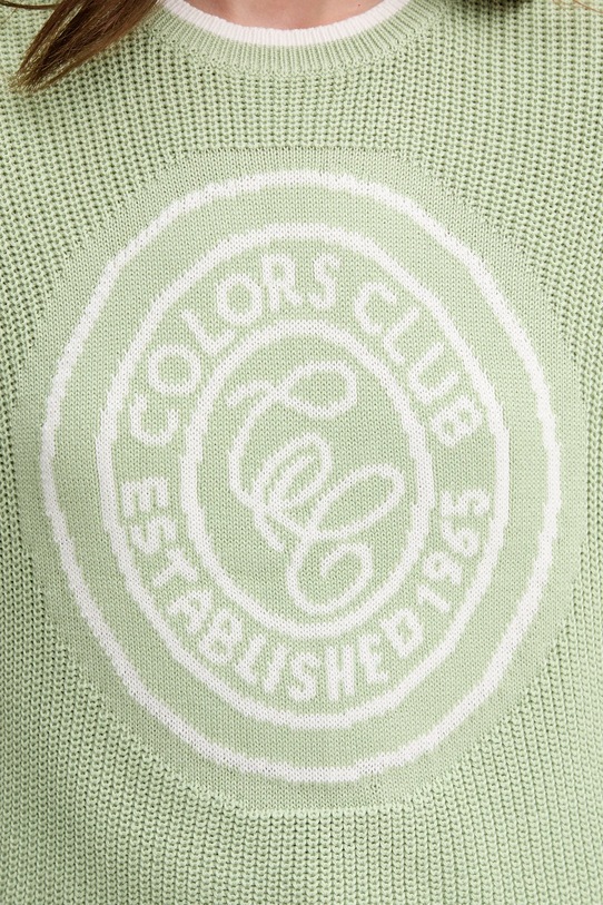 United Colors of Benetton vestă din bumbac 1494E10EH verde