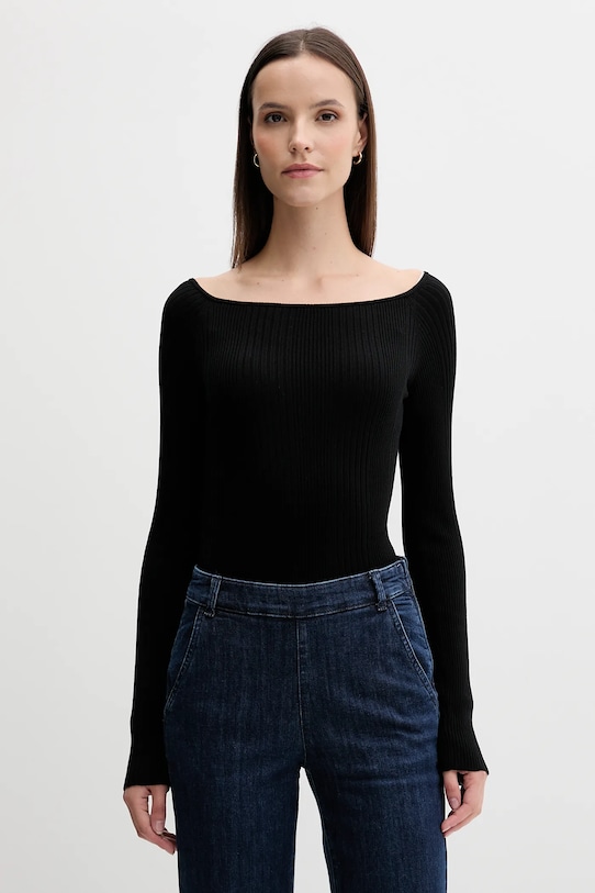 Svetr United Colors of Benetton kulatý černá 16UYD10E7