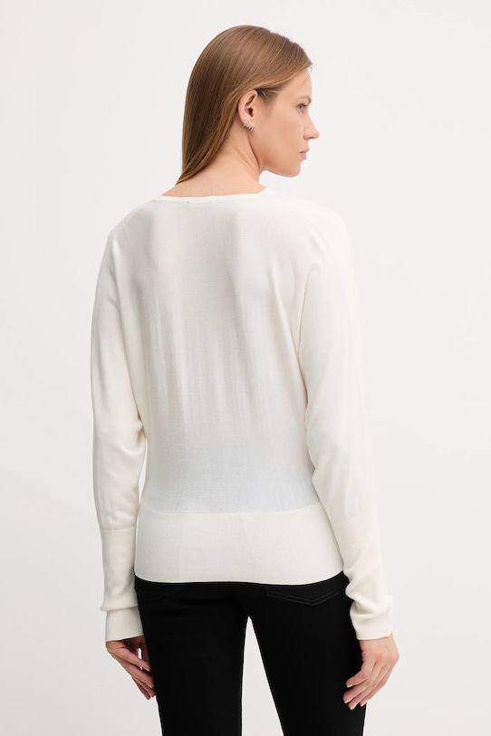 Odzież United Colors of Benetton sweter z jedwabiem 1ZRED10E8 beżowy