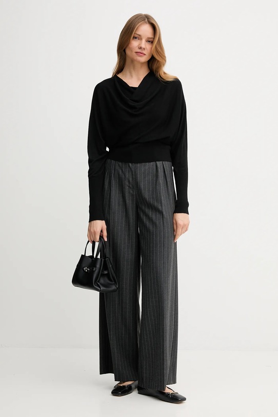 United Colors of Benetton pulover de mătase 1ZRED10E8 negru AW25