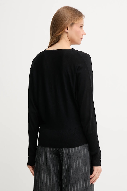 Oblečenie Hodvábny sveter United Colors of Benetton 1ZRED10E8 čierna