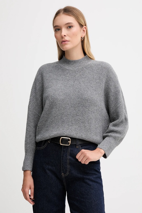 OUI pulover din amestec de lână grosime medie gri 94268