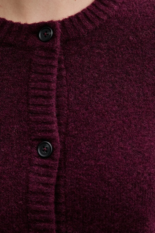 OUI kardigan z wełną 94462 bordowy