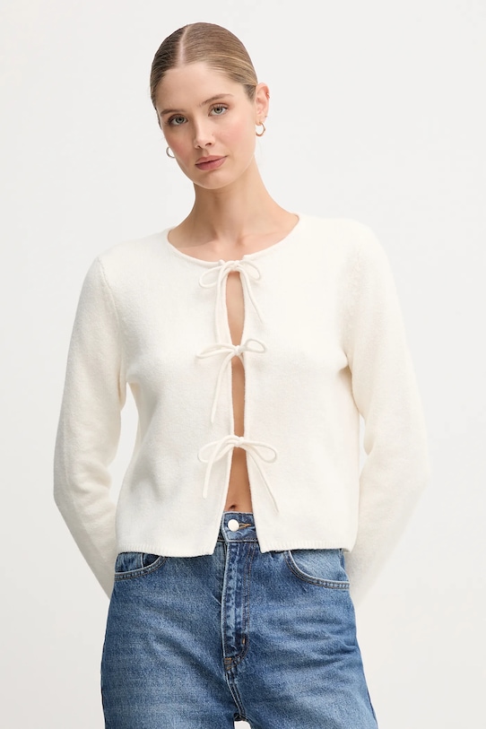 OUI cardigan de lână uni bej 94272