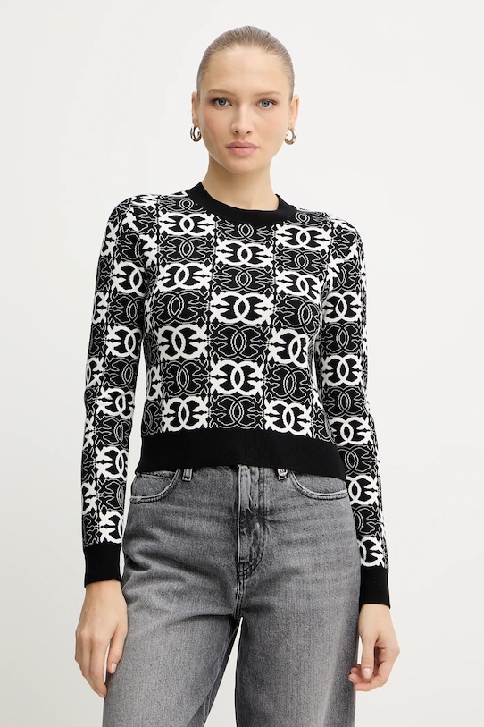 Pinko sweter pozostałe czarny 106041.A2YD