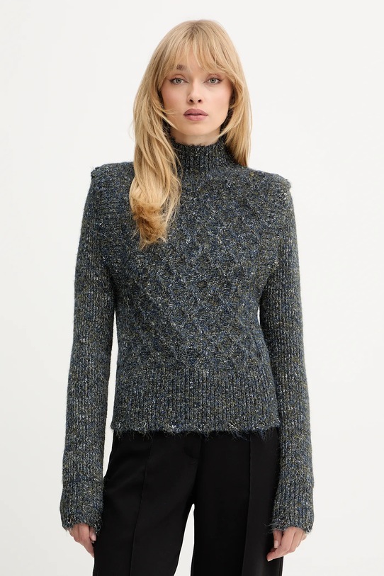 Pinko sweter pozostałe niebieski 105968.A2YB