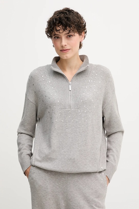 Joseph Ribkoff sweter aplikacja szary 254933