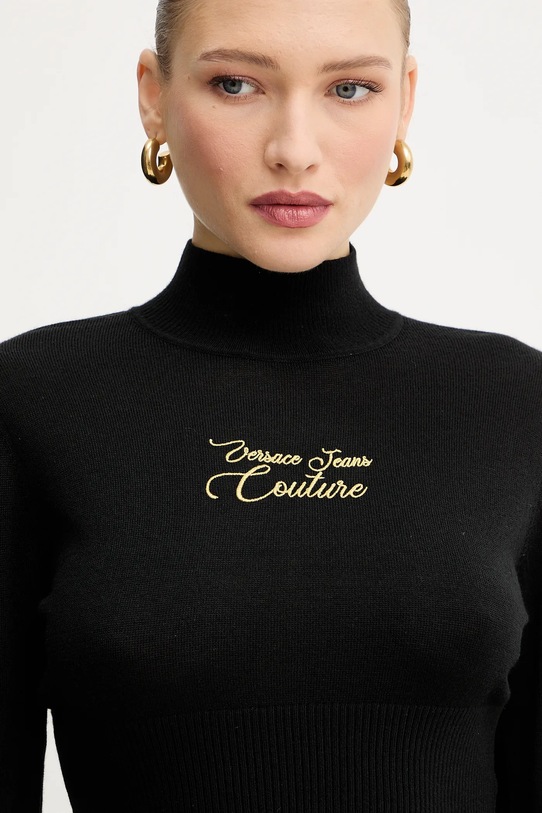 Versace Jeans Couture sweter z dodatkiem wełny czarny 79HAFMH8.CMH62