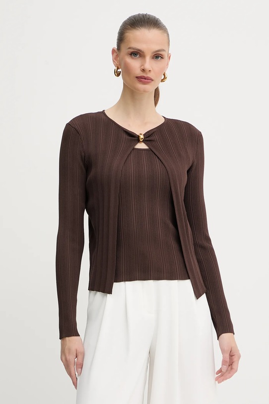 Marciano Guess maglione e top KATHLEEN a maglia fine marrone 5YGR00.5875Z