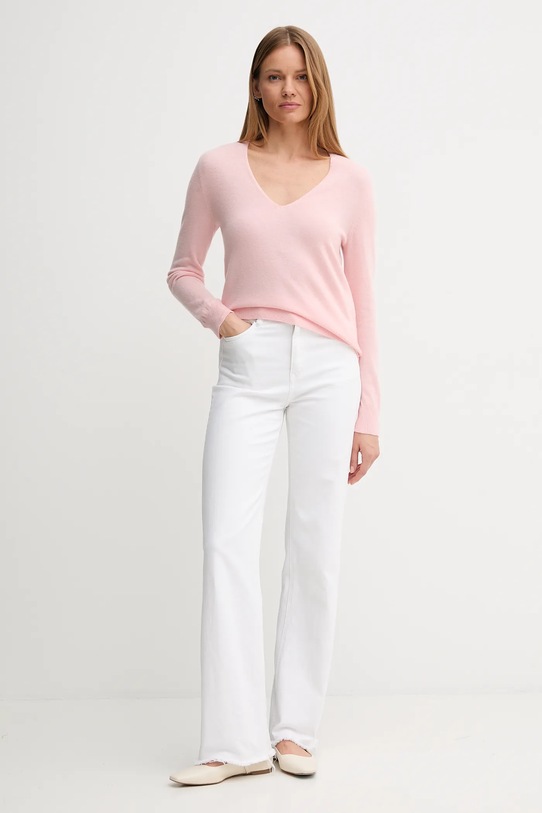 Μάλλινο πουλόβερ United Colors of Benetton 1002D401Y ροζ AW25