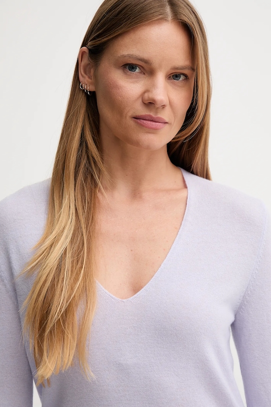 United Colors of Benetton sweter wełniany fioletowy 1002D401Y