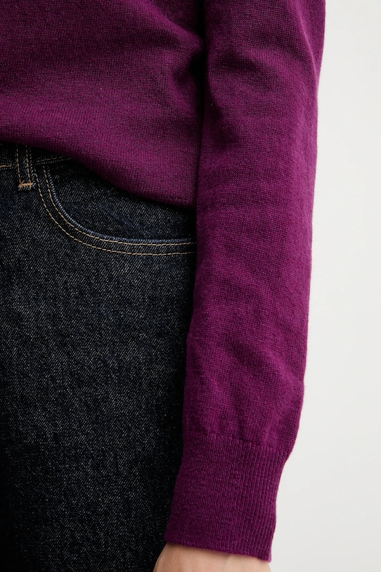 United Colors of Benetton sweter wełniany 1002D401Y fioletowy